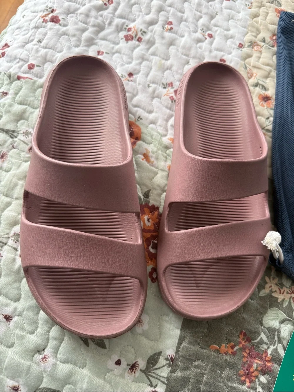 Bombas dusty rose dual-strap slide sandals